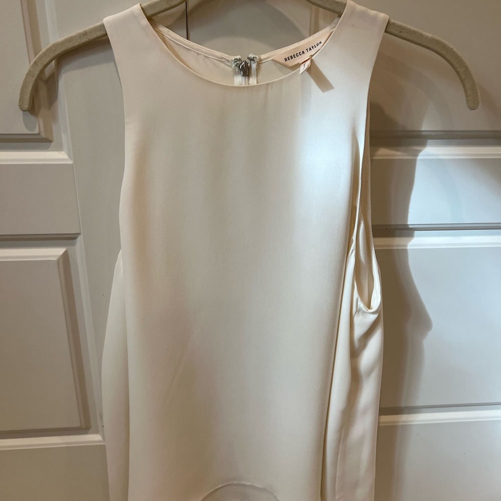 Rebecca Taylor Cream Sleeveless Top